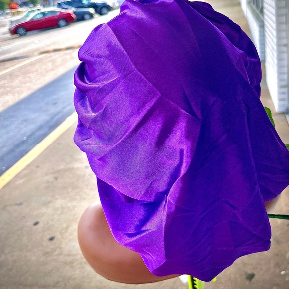 Purple Satin Bonnet - Picture 3 of 3